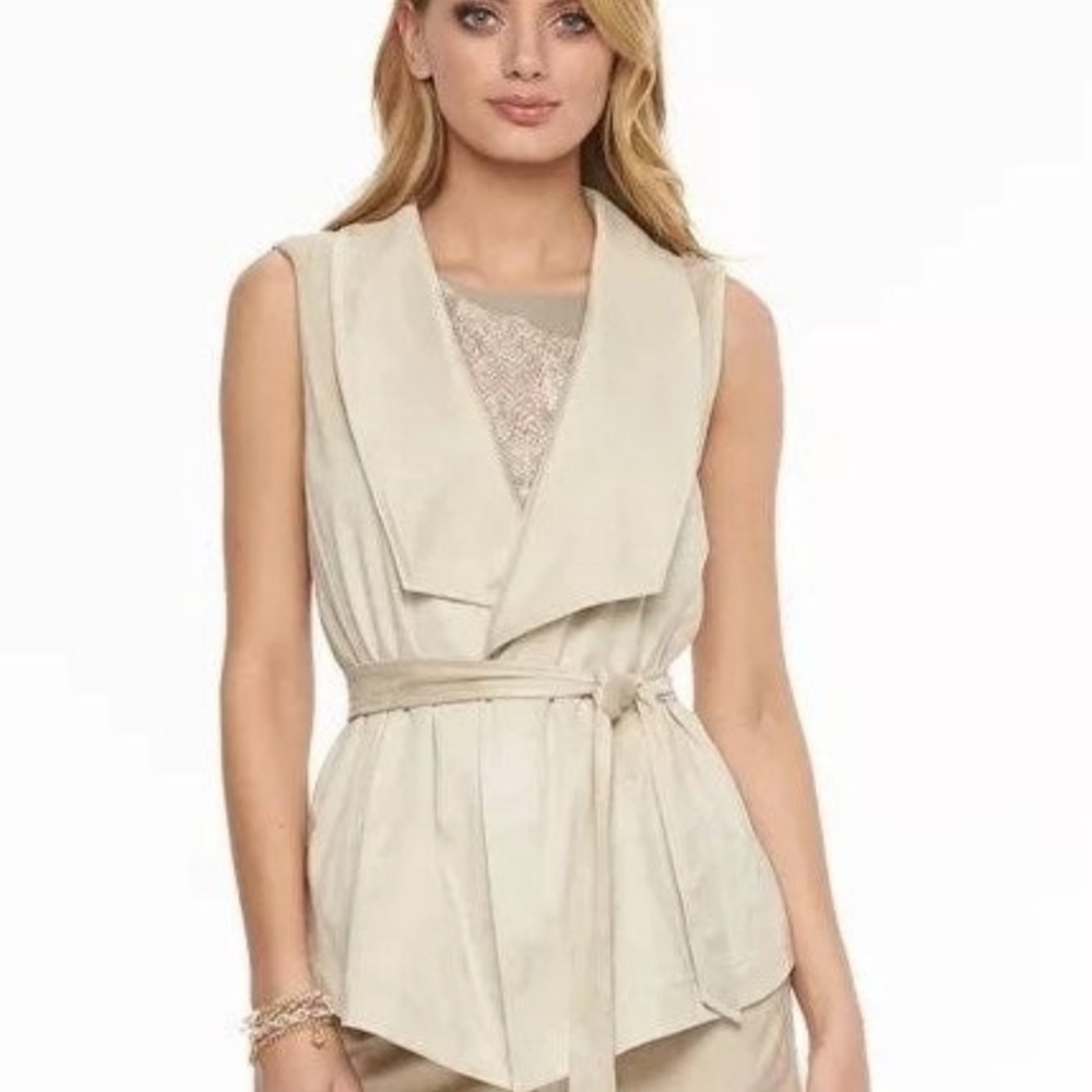 Juicy Couture Belted Vest Faux Suede | M